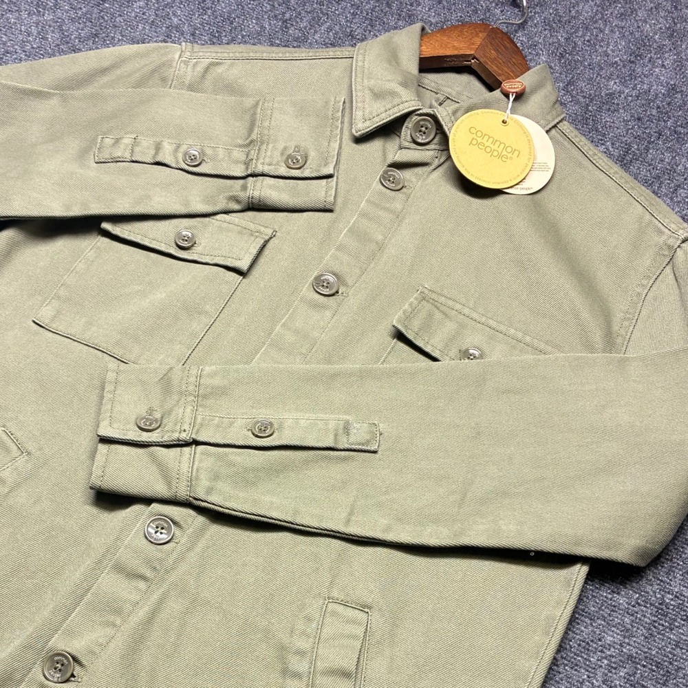 Folk Style NWT Common People Sage Green Utility Overshirt Chore Jacket Shacket
